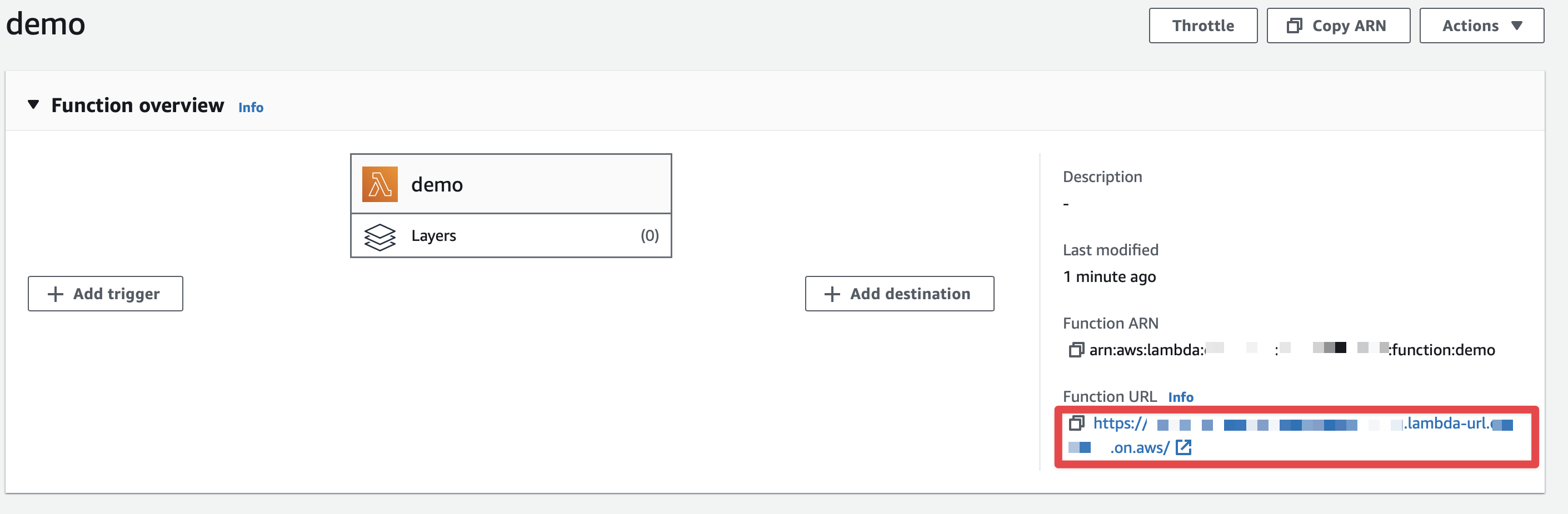 aws lambda function url