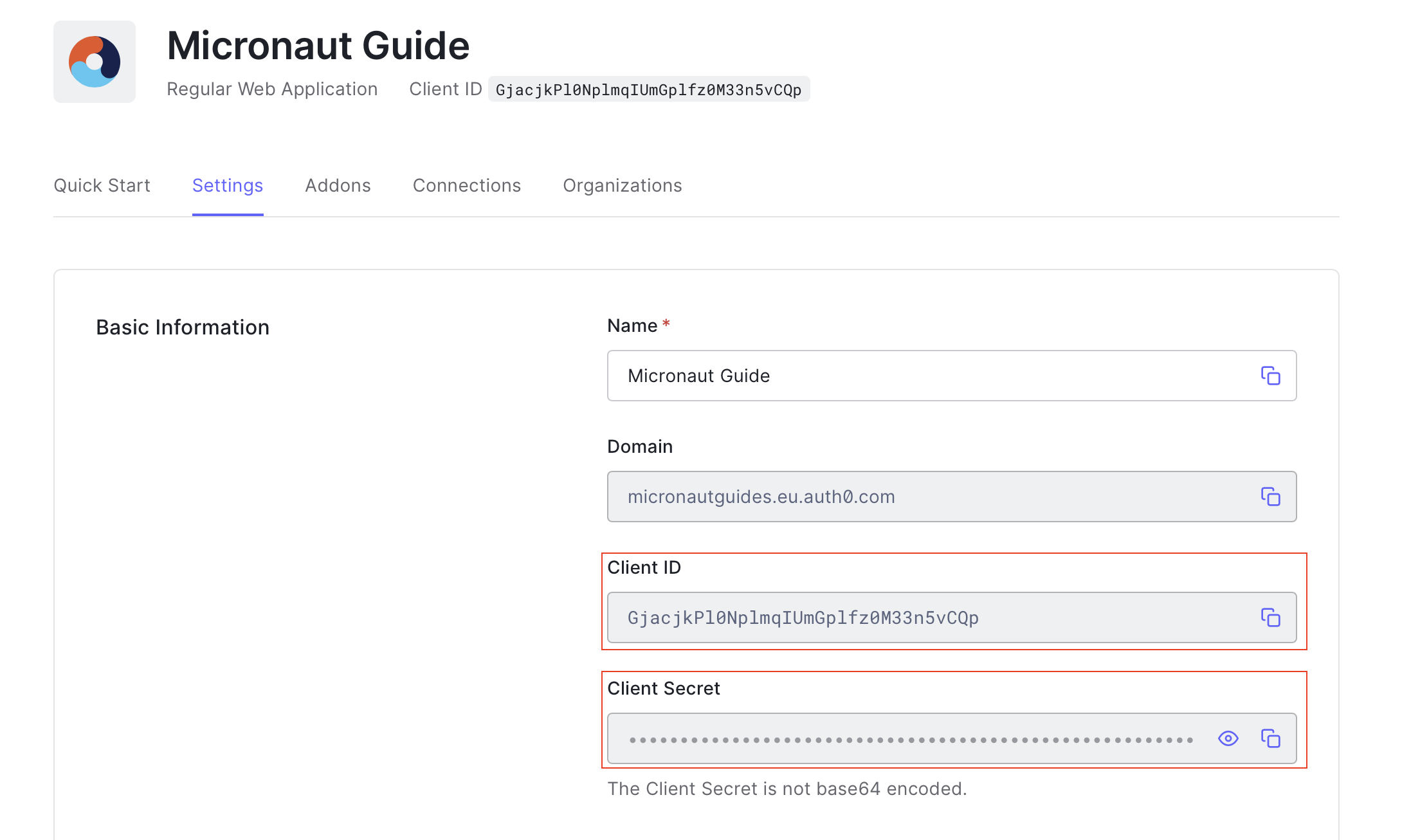 auth0 clientid clientsecret