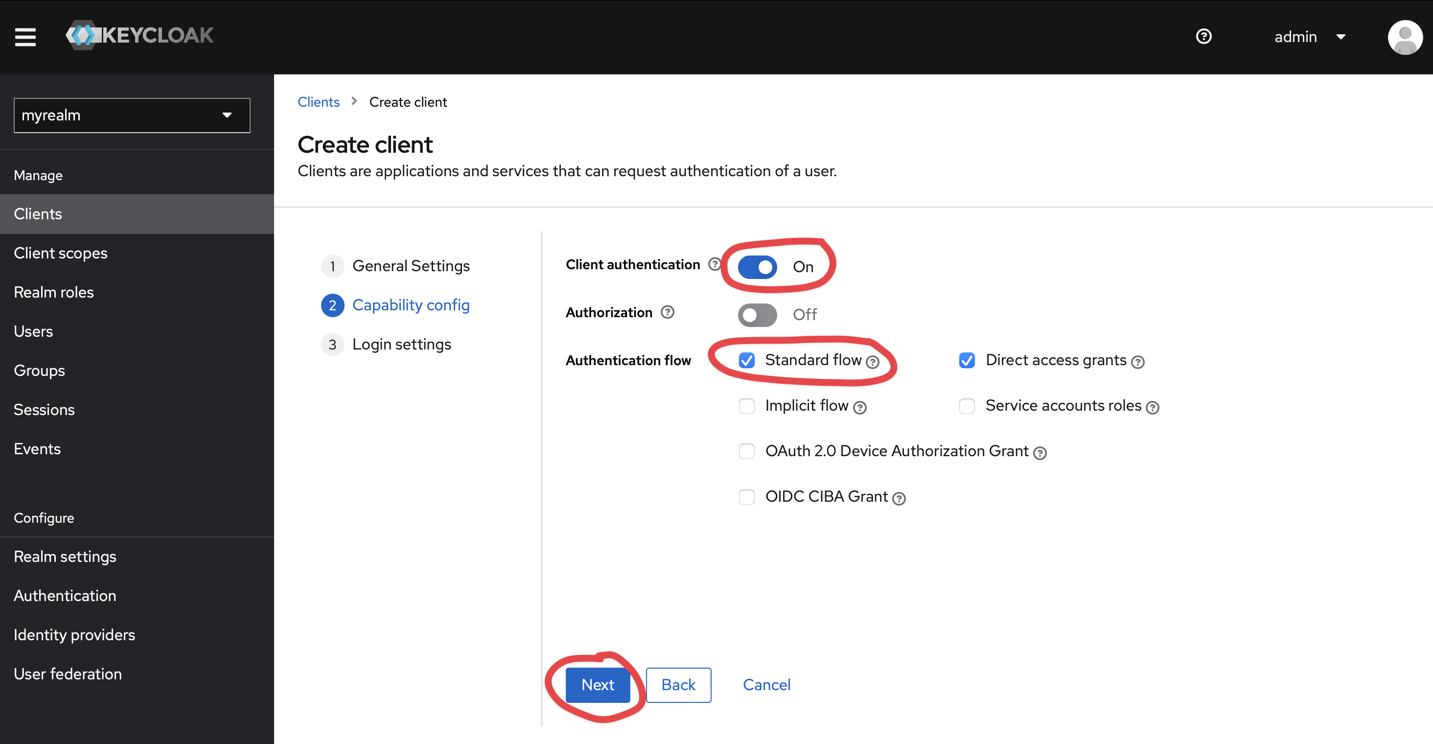 keycloak client step2