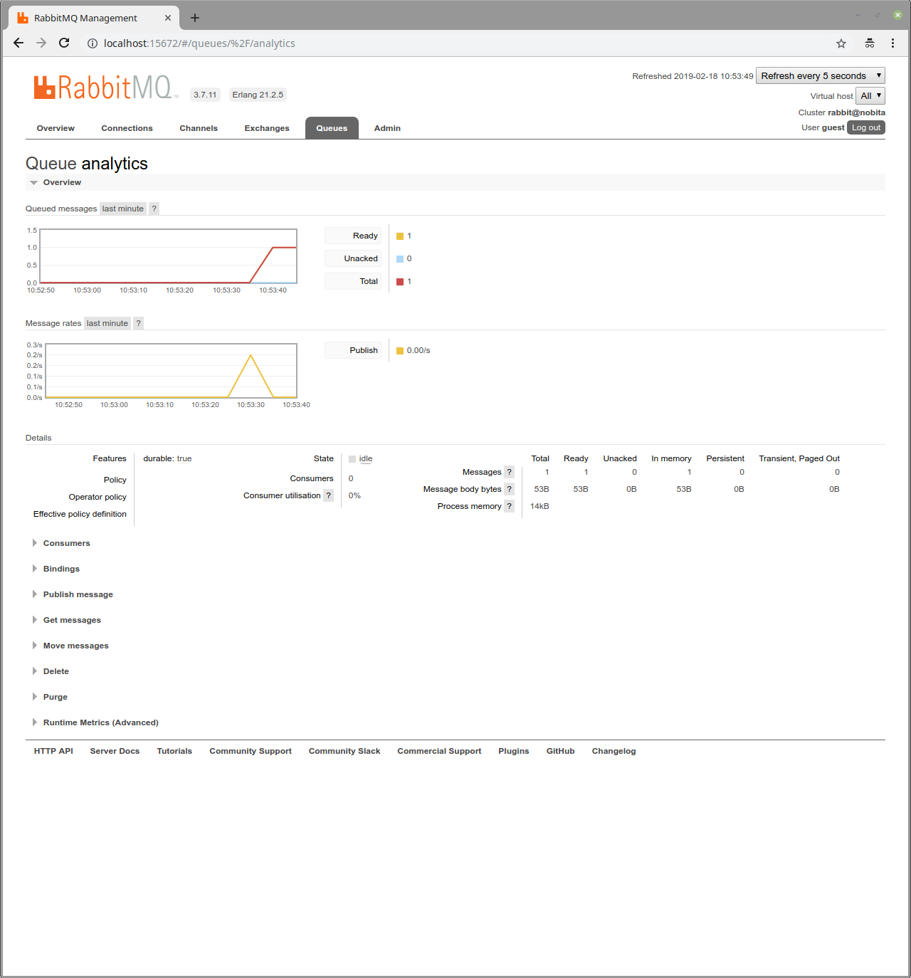 rabbitmq message